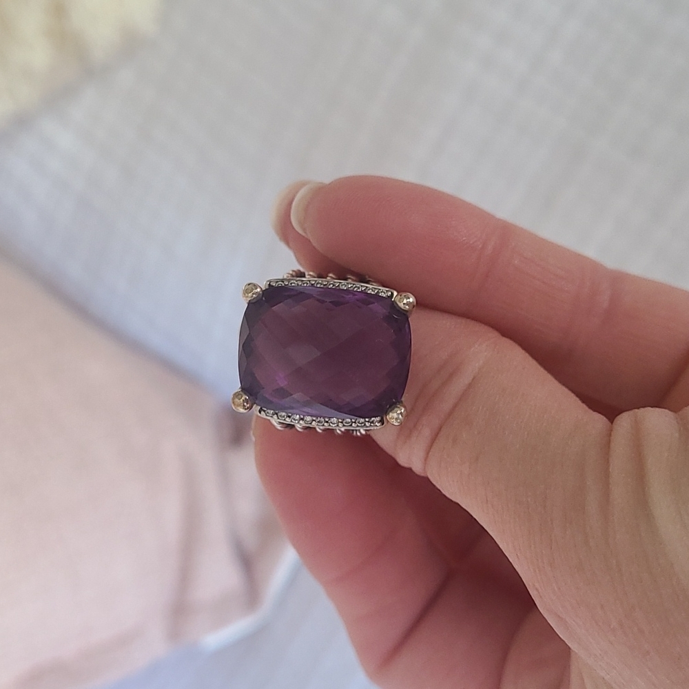 David Yurman Amethyst Wheaton Ring Size 6